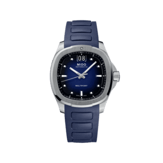 Mido Multifort TV Big Date 39.2x40mm watch, Blue Dial & Blue Strap