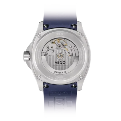 back case Multifort TV Big Date 39.2x40mm watch, Blue Dial & Blue Strap