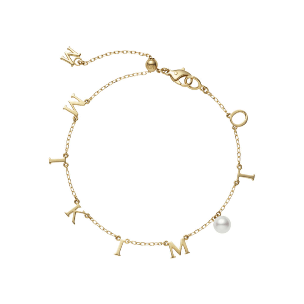 Akoya Cultured Pearl Charm Bracelet in 18K Yellow Gold