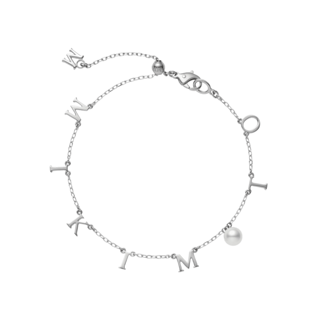 Akoya Cultured Pearl Charm Bracelet in 18K White Gold
