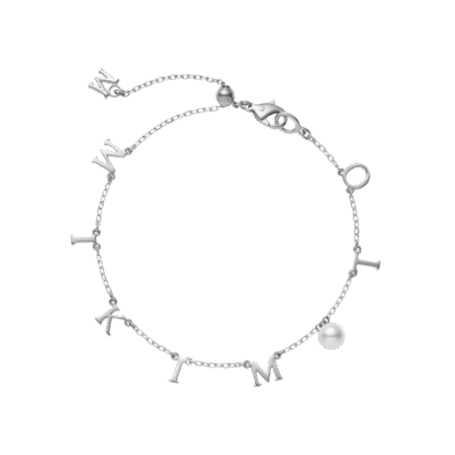 Akoya Cultured Pearl Charm Bracelet in 18K White Gold