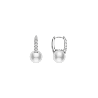Mikimoto Classic Elegance Akoya Pearl Diamond Earrings
