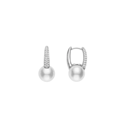 Mikimoto Classic Elegance Akoya Pearl Diamond Earrings
