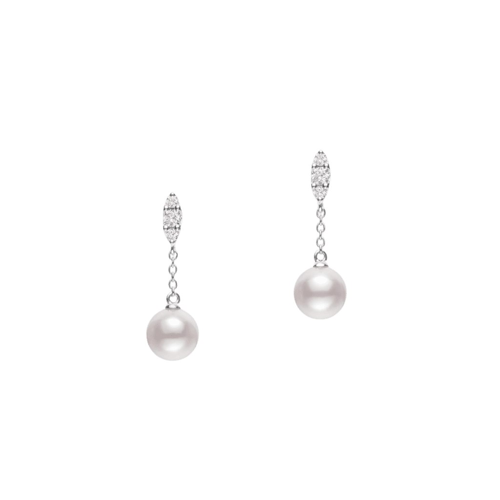 Mikimoto Morning Dew Akoya Cultured Pearl Earrings – 18K White Gold