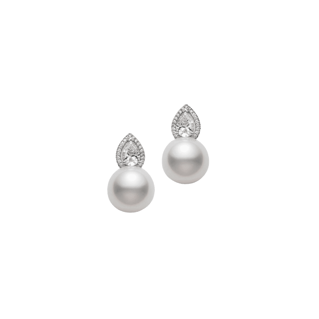 Mikimoto Classic Collection White South Sea Pearl Earrings