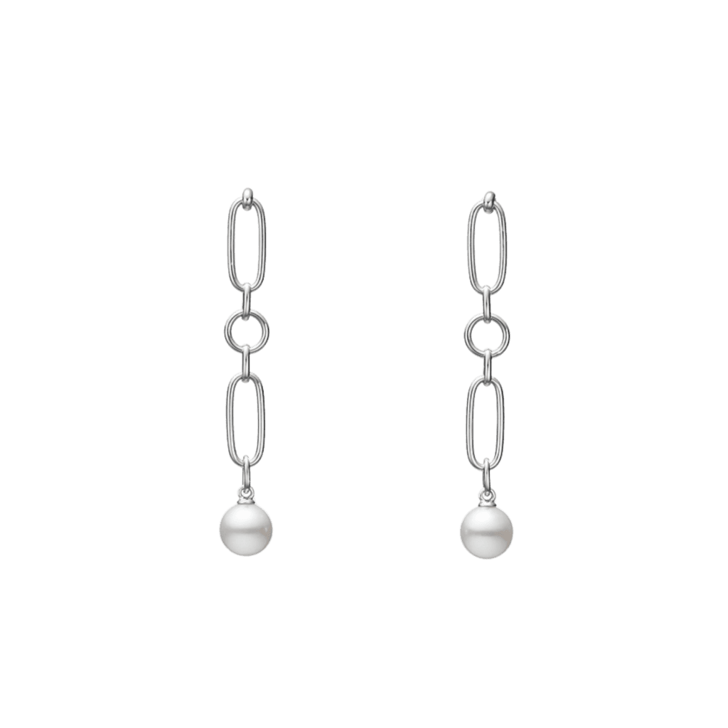 Mikimoto M Code Akoya Cultured Pearl Earrings in 18K White Gold