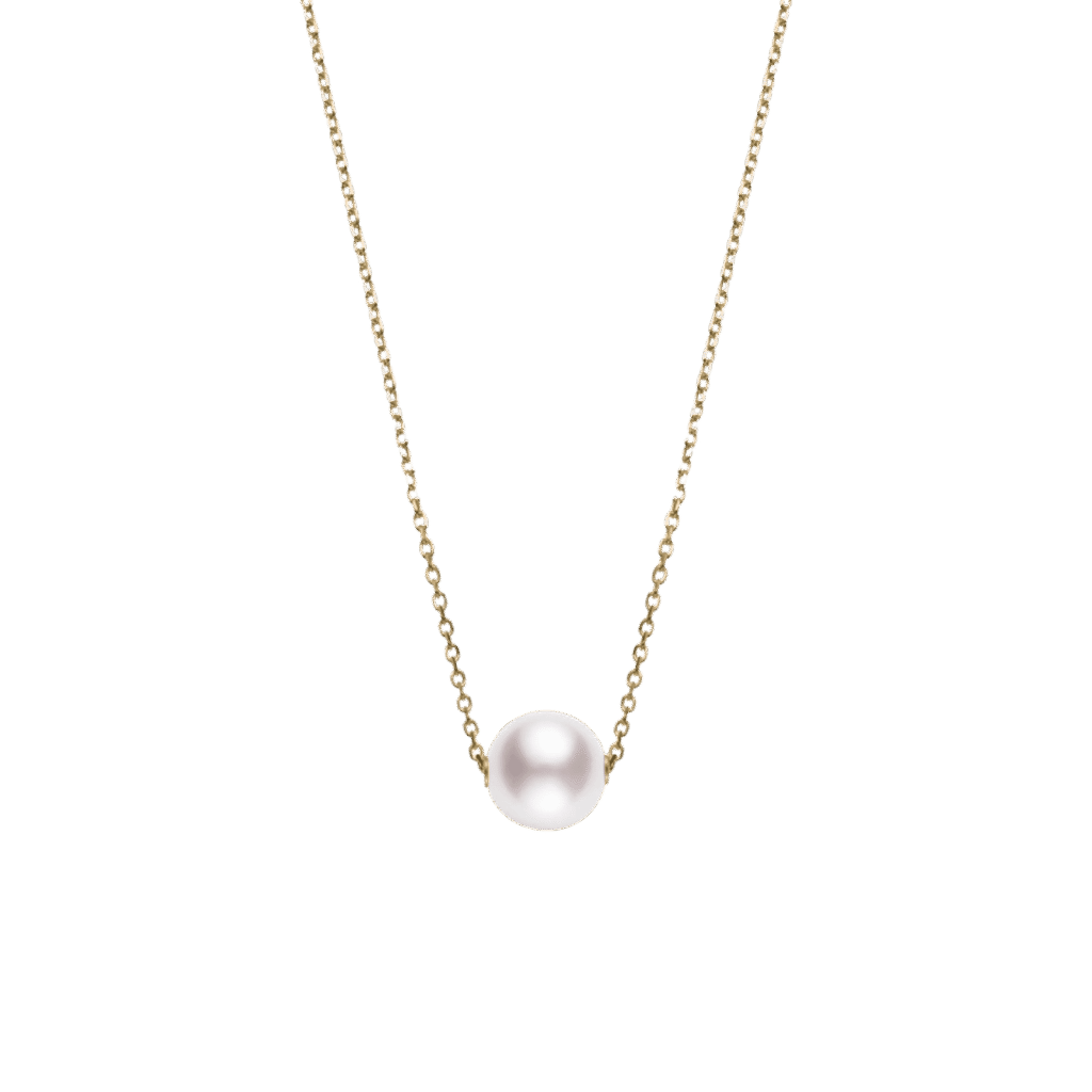 Mikimoto Akoya Cultured Single Pearl Pendant in 18K Yellow Gold