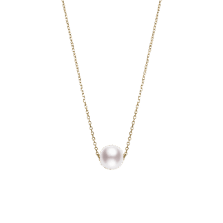 Mikimoto Akoya Cultured Single Pearl Pendant in 18K Yellow Gold