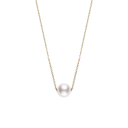 Mikimoto Akoya Cultured Single Pearl Pendant in 18K Yellow Gold