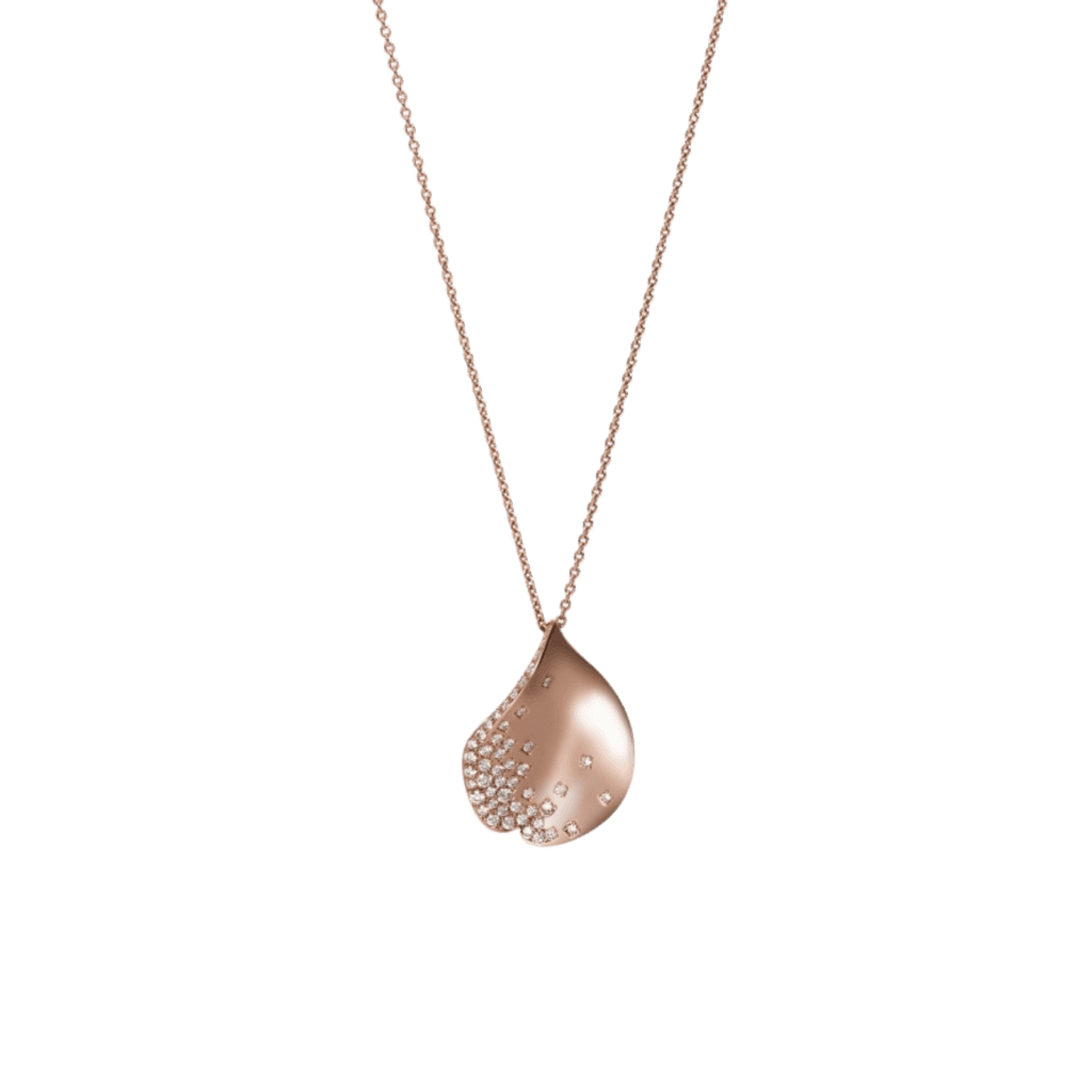 Mikimoto Les Pétales de Ginza Diamond Pendant in 18K Pink Gold