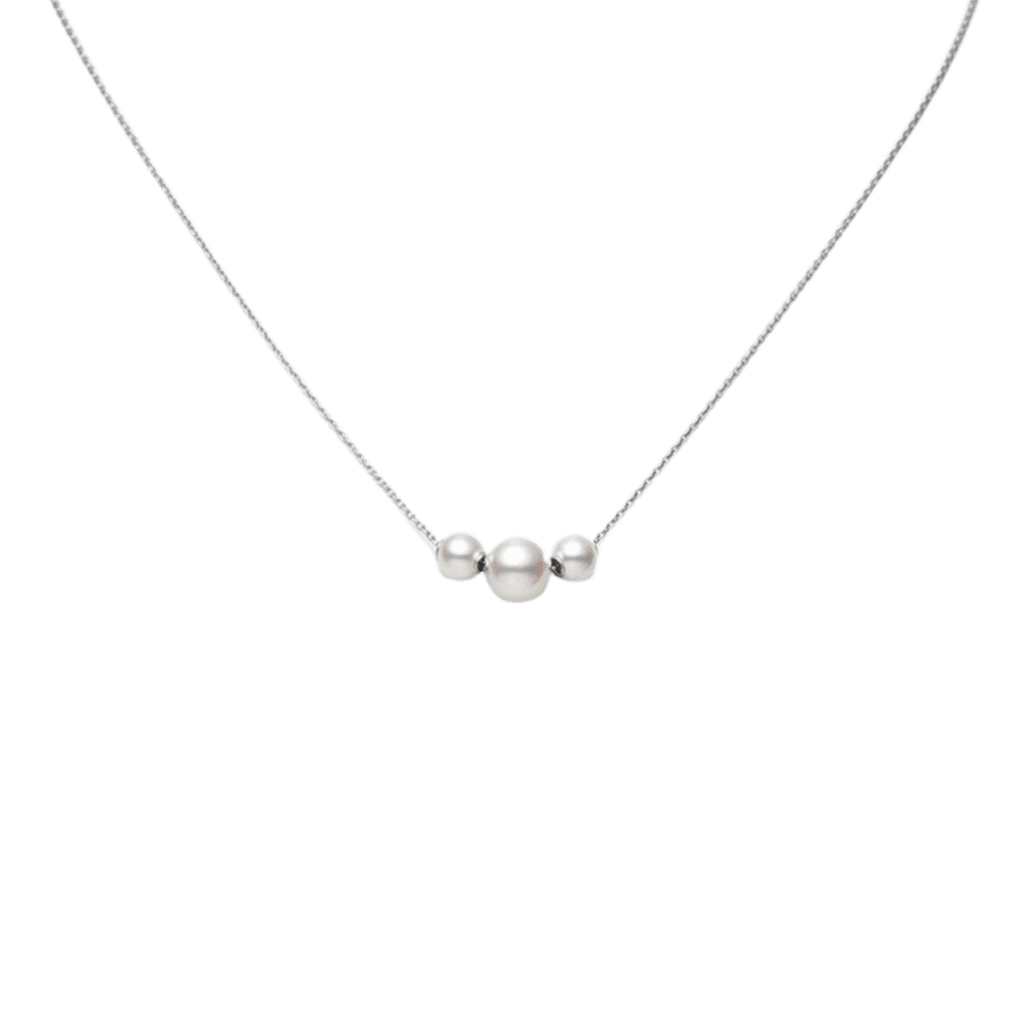 Mikimoto Pearls in Motion Akoya Cultured Pearl Necklace in 18K White Gold