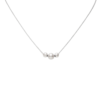 Mikimoto Pearls in Motion Akoya Cultured Pearl Necklace in 18K White Gold