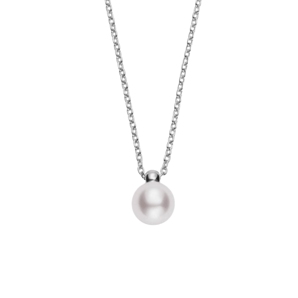 Mikimoto Akoya Cultured Pearl Pendant in 18K White Gold