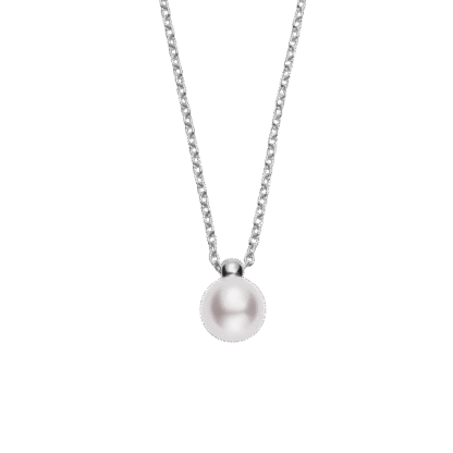 Mikimoto Akoya Cultured Pearl Pendant in 18K White Gold