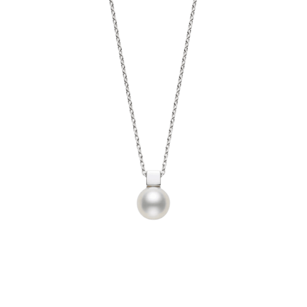 Akoya Cultured Pearl Pendant in 18K White Gold