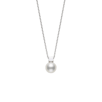 Akoya Cultured Pearl Pendant in 18K White Gold