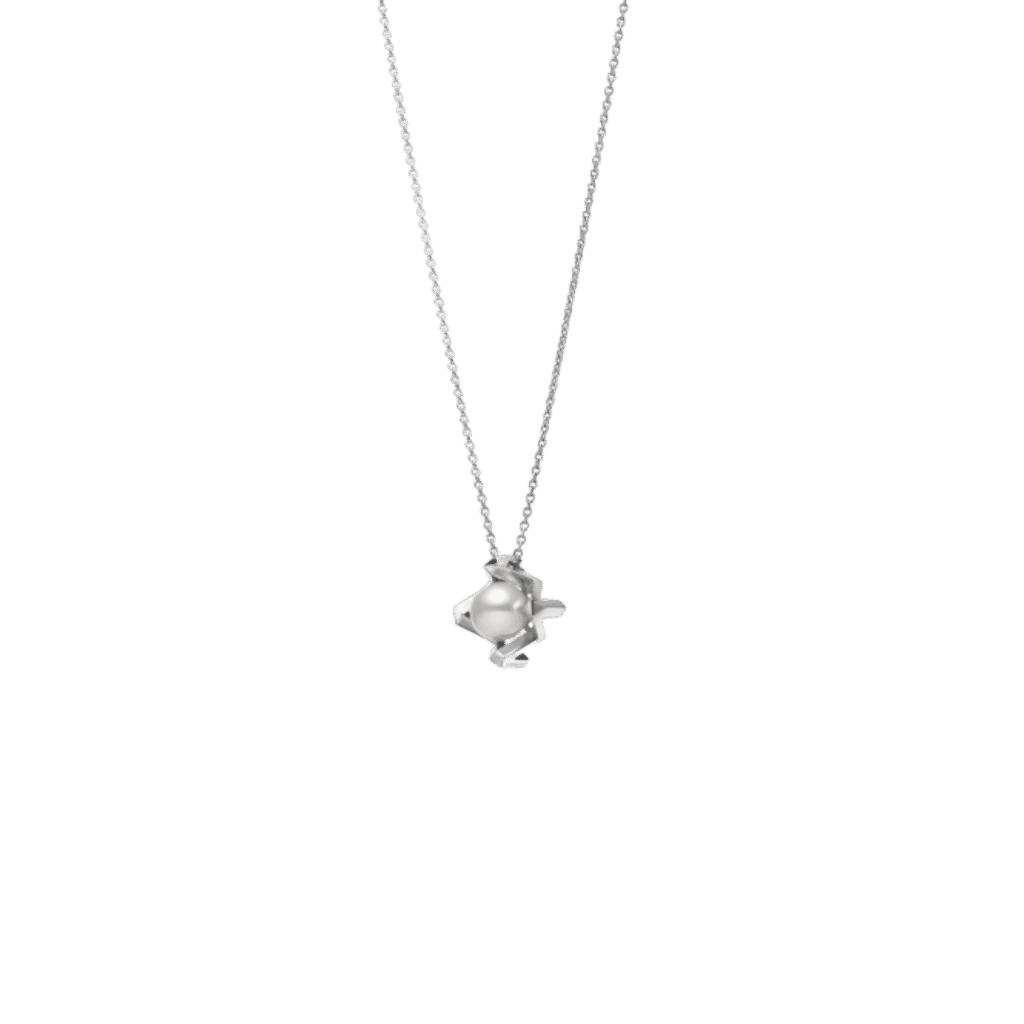 M Collection Akoya Cultured Pearl Pendant in 18K White Gold