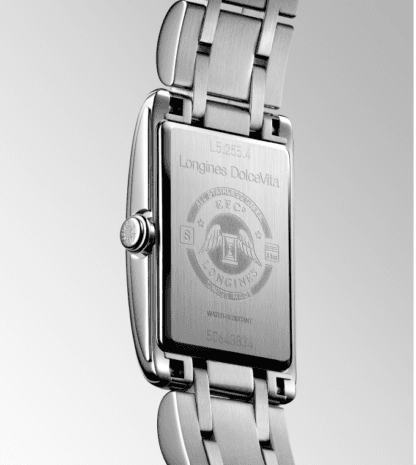 Back case Dolcevita 20.8x32mm,Stainless Steel, Silver "flinqué" Dial