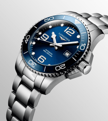 Longines HydroConquest 43mm,Stainless Steel And Ceramic Bezel, Sunray Blue Dial,