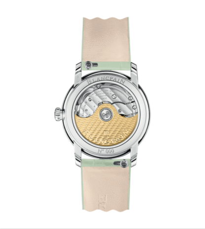 Villeret Ladies Diamond Watch 33.2mm, Fresh Green Strap - bacl