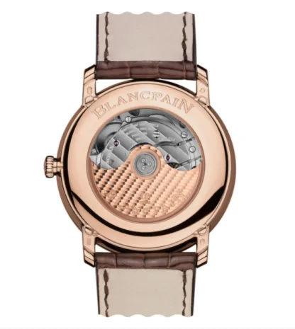 Villeret Quantieme Complet Men's Watch 40mm, 18K Rose Gold, Moon Phase back view