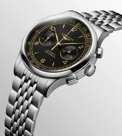 Close-up of Longines Record Watch Hands