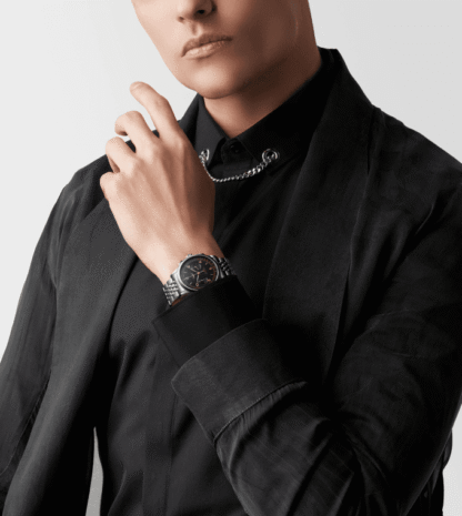 Longines Record Automatic Watch with Black Dial