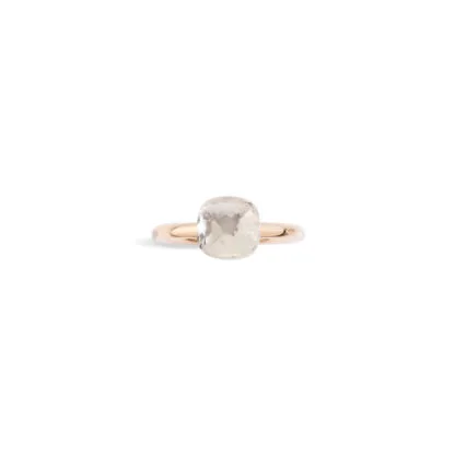 Pomellato Nudo Petit White Topaz Ring - top view
