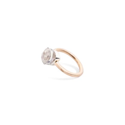 Pomellato Nudo Petit White Topaz Ring - side view