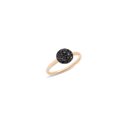 Pomellato Sabbia Burnished Pavé Black Diamond Ring