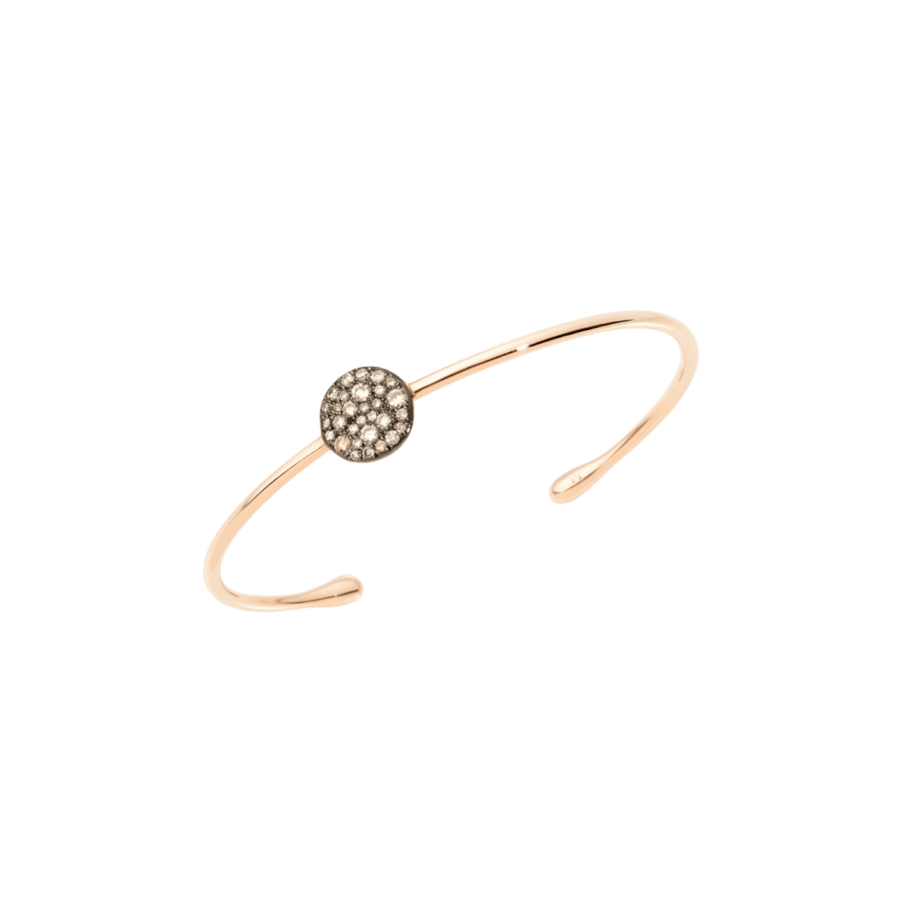 Pomellato Sabbia Pave Brown Diamond Bangle Bracelet