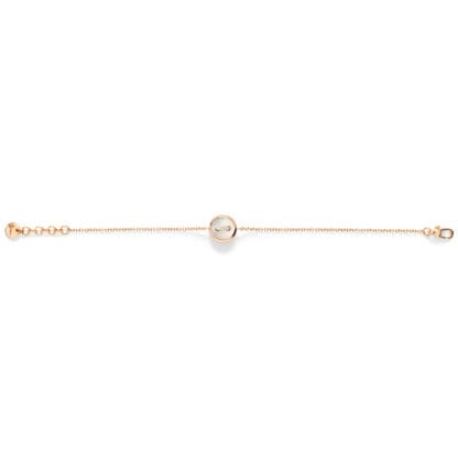 Pom Pom Dot Bracelet with Mother of Pearl & Diamonds - open bracelet