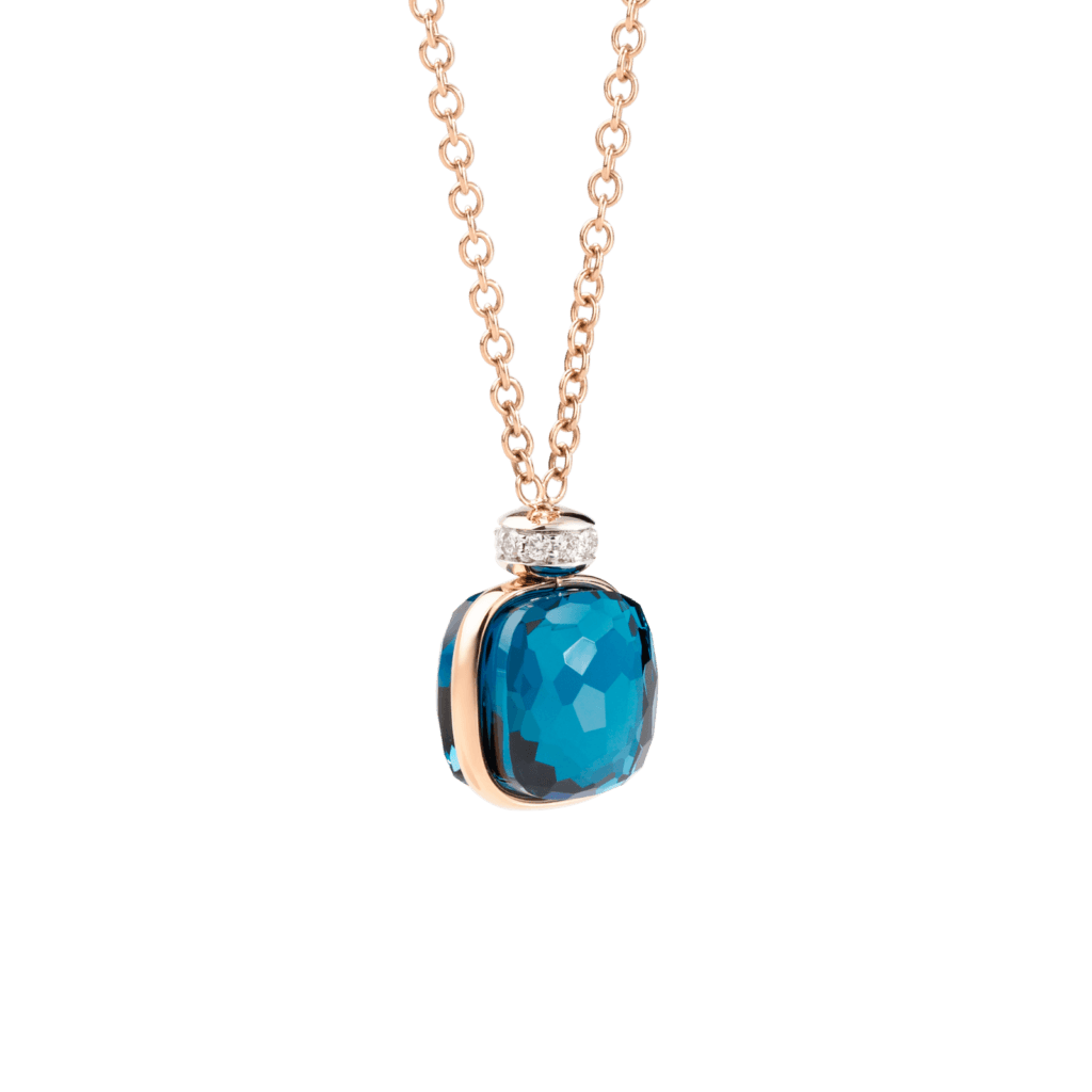 Pomellato Nudo London Blue Topaz & Diamonds Pendant