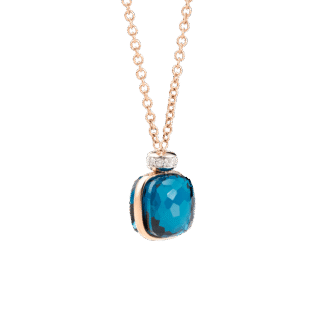 Pomellato Nudo London Blue Topaz & Diamonds Pendant