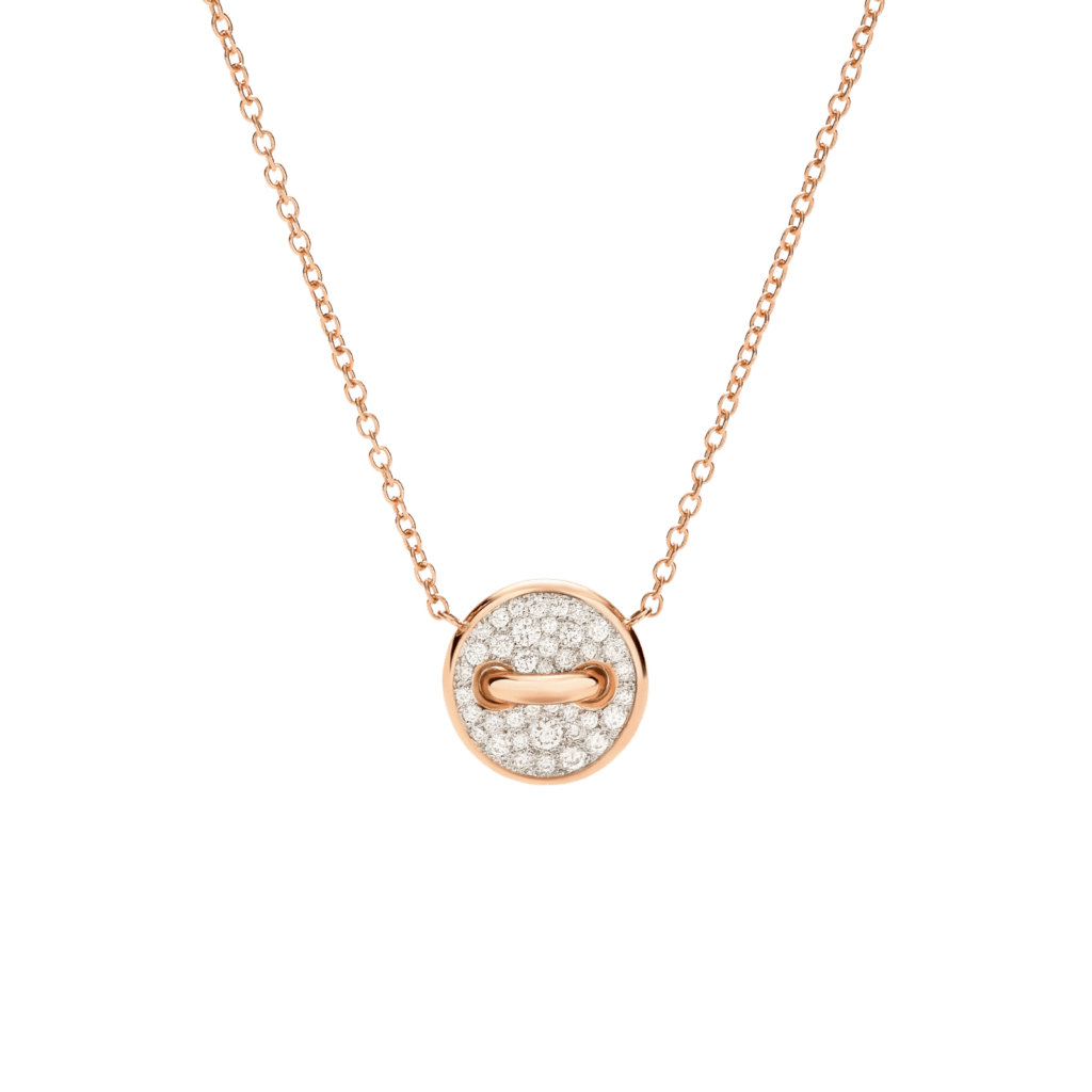 Pomellato Pom Pom Dot 18k Rose Gold Necklace with Diamonds