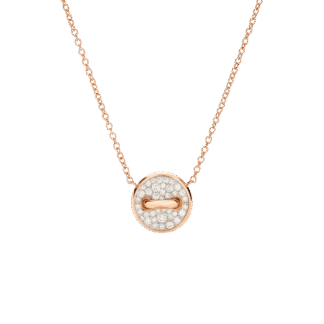 Pomellato Pom Pom Dot 18k Rose Gold Necklace with Diamonds