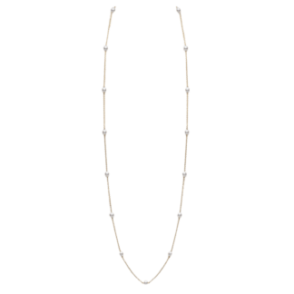 Mikimoto 32" Akoya Cultured Pearl Station Necklace in Yellow Gold