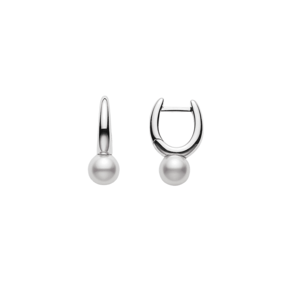 Mikimoto Classic Elegance Akoya Cultured Pearl Hoop Earrings