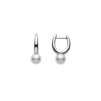 Mikimoto Classic Elegance Akoya Cultured Pearl Hoop Earrings