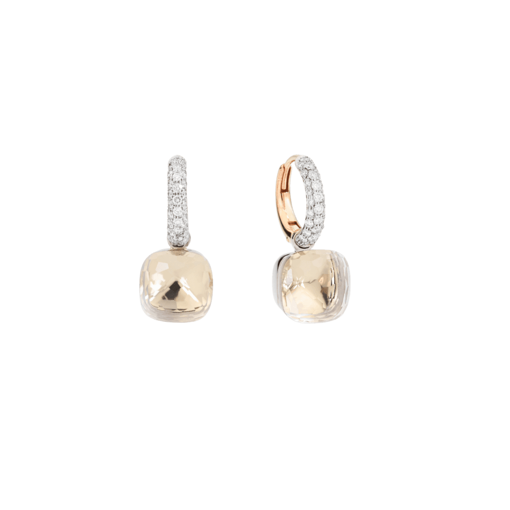 Pomellato Nudo Classic White Topaz & Diamond Earrings