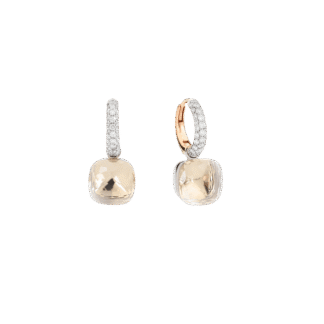 Pomellato Nudo Classic White Topaz & Diamond Earrings