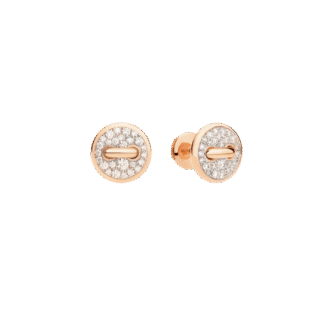 Pomellato Pom Pom Dot Earrings 18k Rose Gold with Diamonds