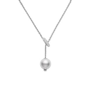 Mikimoto Pearls in Motion White South Sea Pearl Pendant, Diamonds