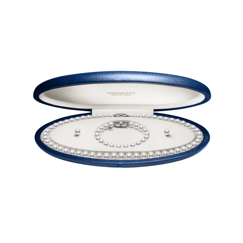 Akoya Cultured Pearl Three Piece Set – 18K White Gold Clasp