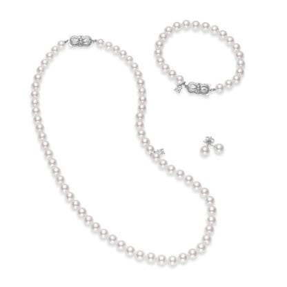 Akoya Cultured Pearl Three Piece Set
