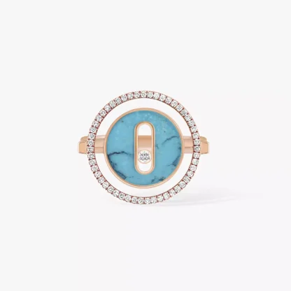 Messika Lucky Move Turquoise & Rose Gold Ring