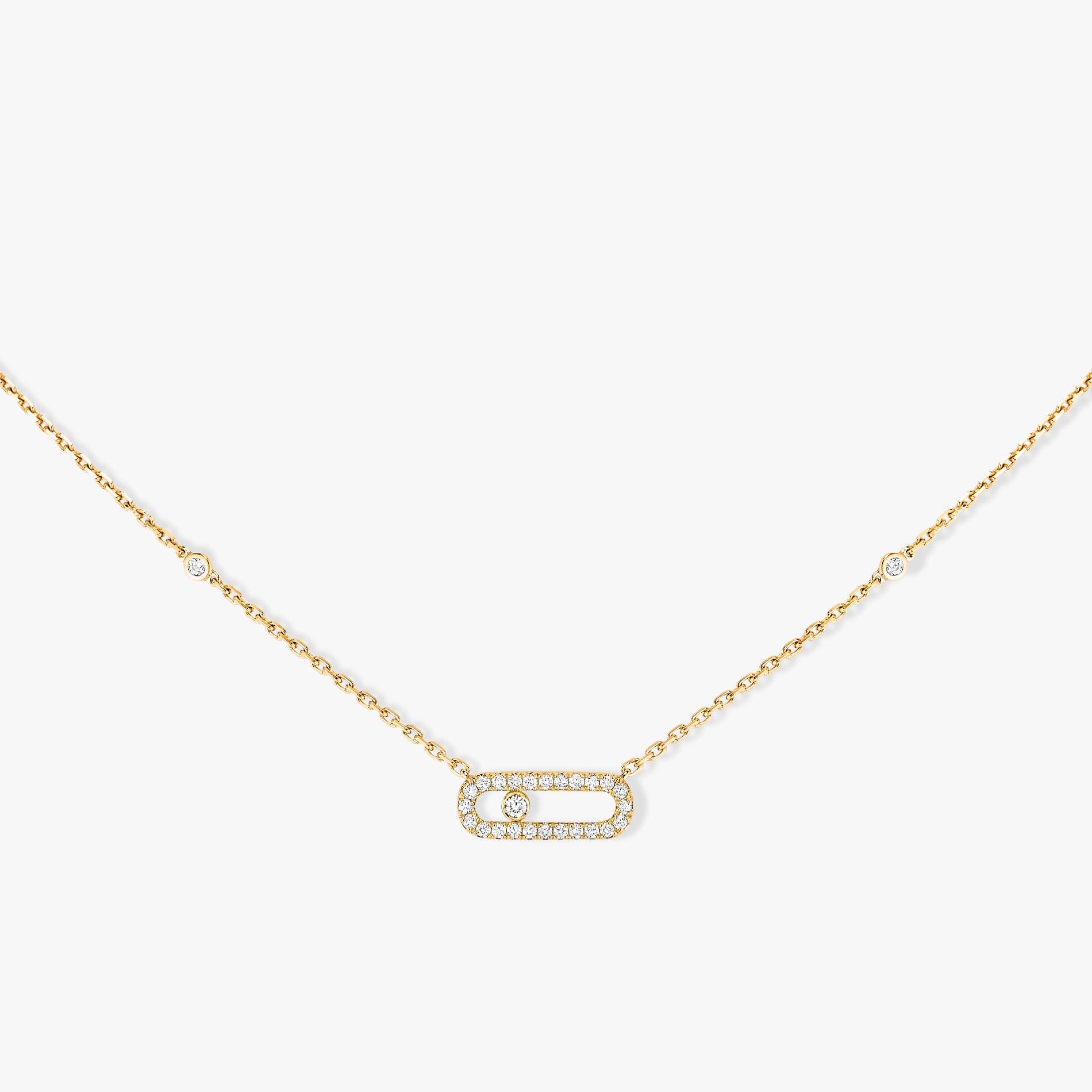 Messika Move Uno Yellow Gold Diamond Necklace