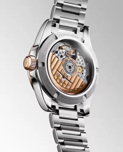 Longines Conquest 34mm, Steel & Rose Gold Case Back