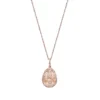 Fabergé Heritage Pink Guilloché Enamel Egg Pendant - pendant view