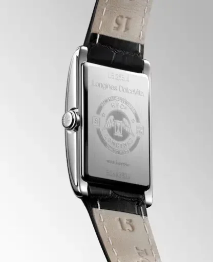 DolceVita Quartz, Stainless Steel, Silver "flinqué" Dial, Strap Watch - backside view